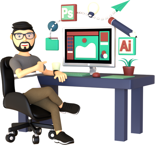 Designer 3D illustration